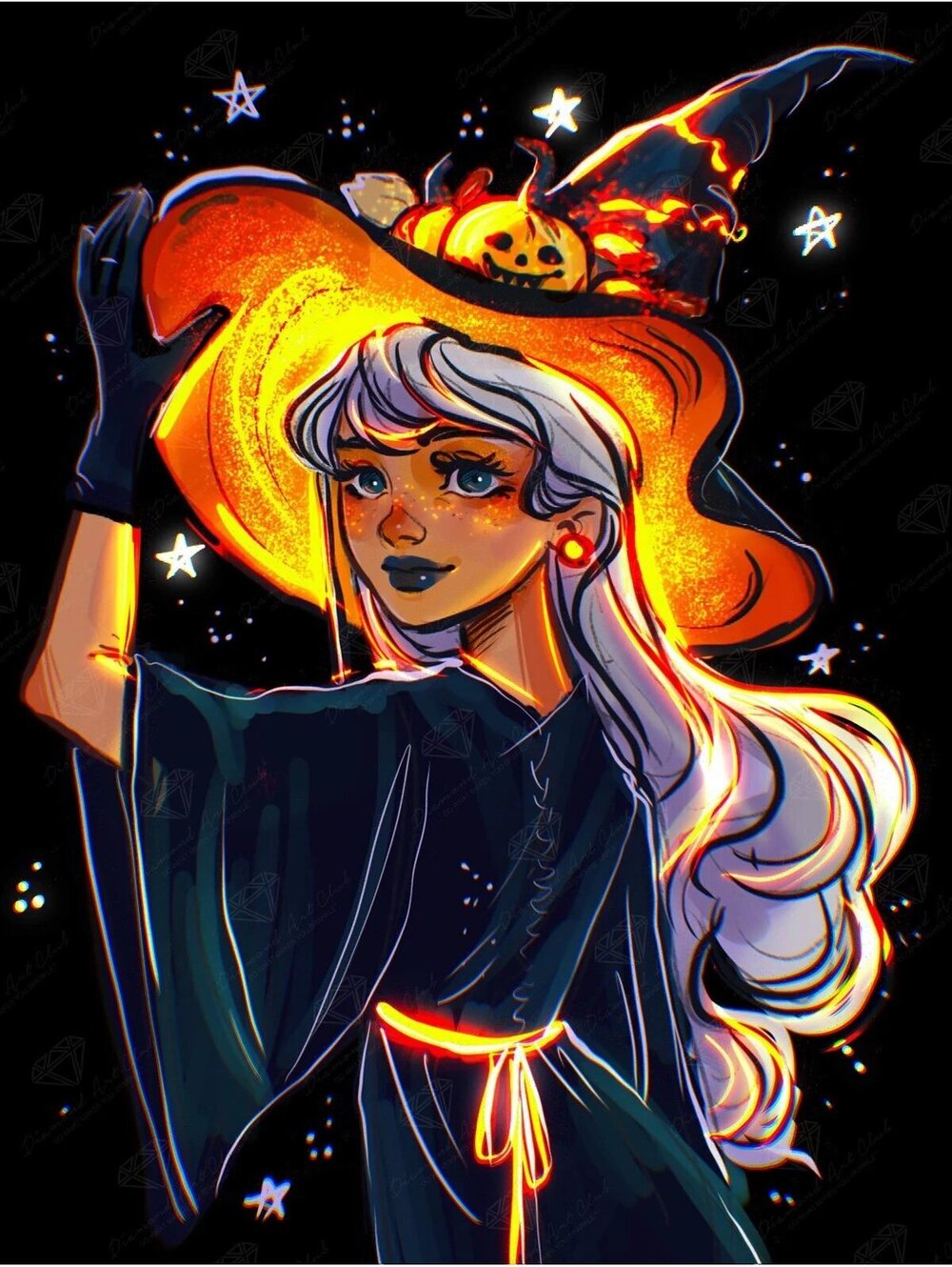 Halloween Witch by Sarah Moustafa - Diamond Art Club - Discontinued